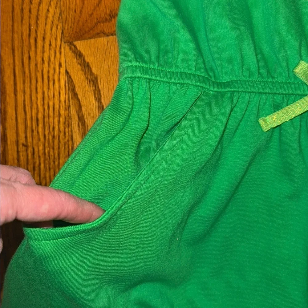 Cat & Jack St. Patrick's Day green dress gold and green flip sequins shamrock L